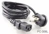 6ft Flat Plug AC Power Cord, Flat Right-Angle NEMA 5-15P to IEC C13, 18 AWG