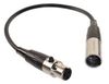 1.5ft Mini XLR 3-Pin Female to Mini XLR 3-Pin Male Pro Audio Cable