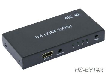 HDMI 4-Way Video Splitter 3D, 4Kx2K, 1 Image to 4 Monitors/TV's w/ IR Extension