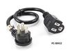 CablesOnline 12" Flat Plug Power Extension Cord/ Cable, NEMA 5-15P to 5-15R