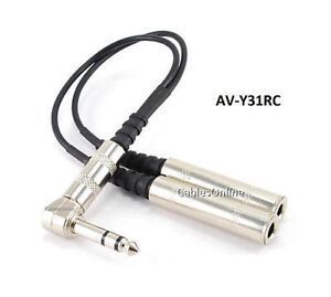1ft CablesOnline 1/4" Stereo Male to Dual 1/4" Female Audio Y-Splitter Cable