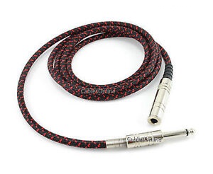 1/4" Mono Male to Female Woven Guitar/Bass Extension Cable