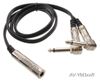 15ft 1/4" Mono Female to Dual 1/4" Right-Angle Mono Male Guitar Cable Splitter