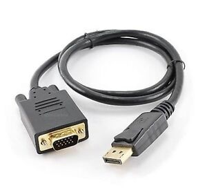 DisplayPort Male to VGA Male 28AWG Adapter Cable