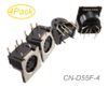 4-Pack DIN 5-Pin Female PCB Mount Right-Angle Shielded Connector