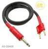 6ft Dual Banana Plug to 1/4" TS Male Pro Audio 14awg Speaker Cable