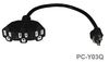 12-Inches 3-Outlet AC Power OutletSaver Splitter Adaptor Cable