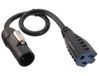 1ft. 16AWG Stage Lighting Fixture True1 Male to 3-Prong 5-15R Female Adapter