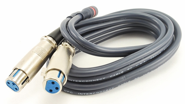 Kirlin 1-Foot TRS To Dual XLR Male Cable - 3.5mm Plug To 2-XLR For Mixers & Audio Gear