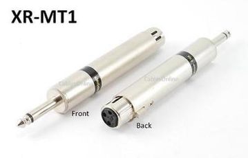 CablesOnline XLR Female To 1/4" Mono Male Matching Transformer Adapter – XR-MT1
