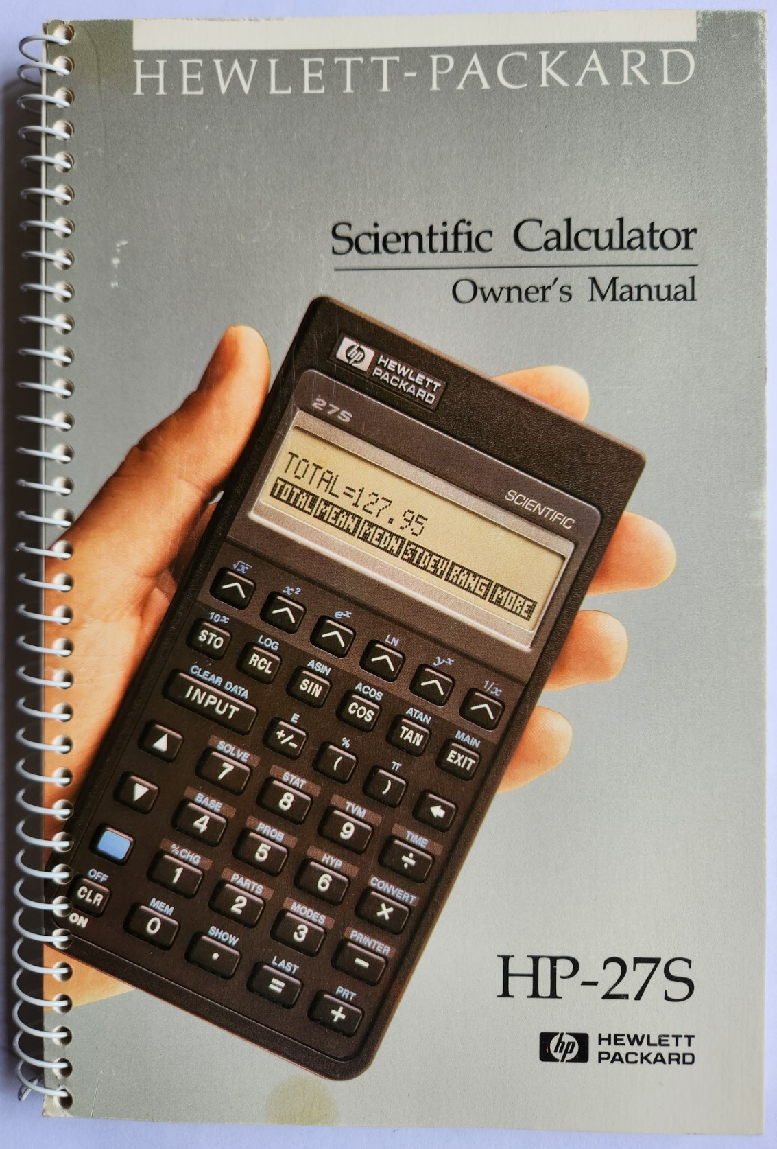 Hewlett Packard HP27S Scientific Calculator Owner's Manual
