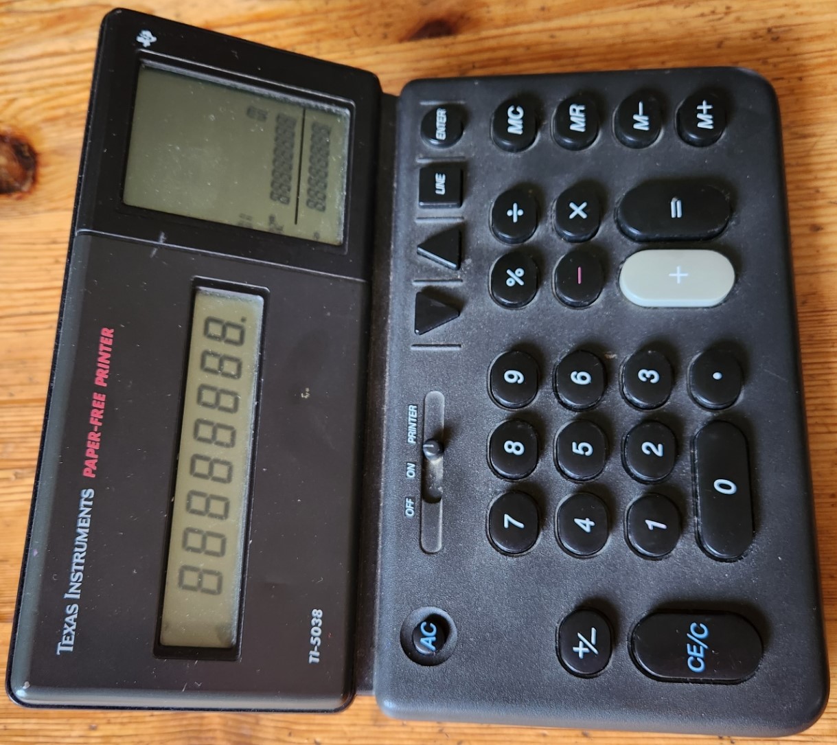 Texas Instruments TI5038 Used PaperFree Printer Calculator