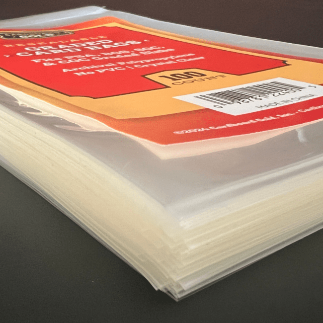 Cardboard Gold Graded Card Bags fit all major graded cards