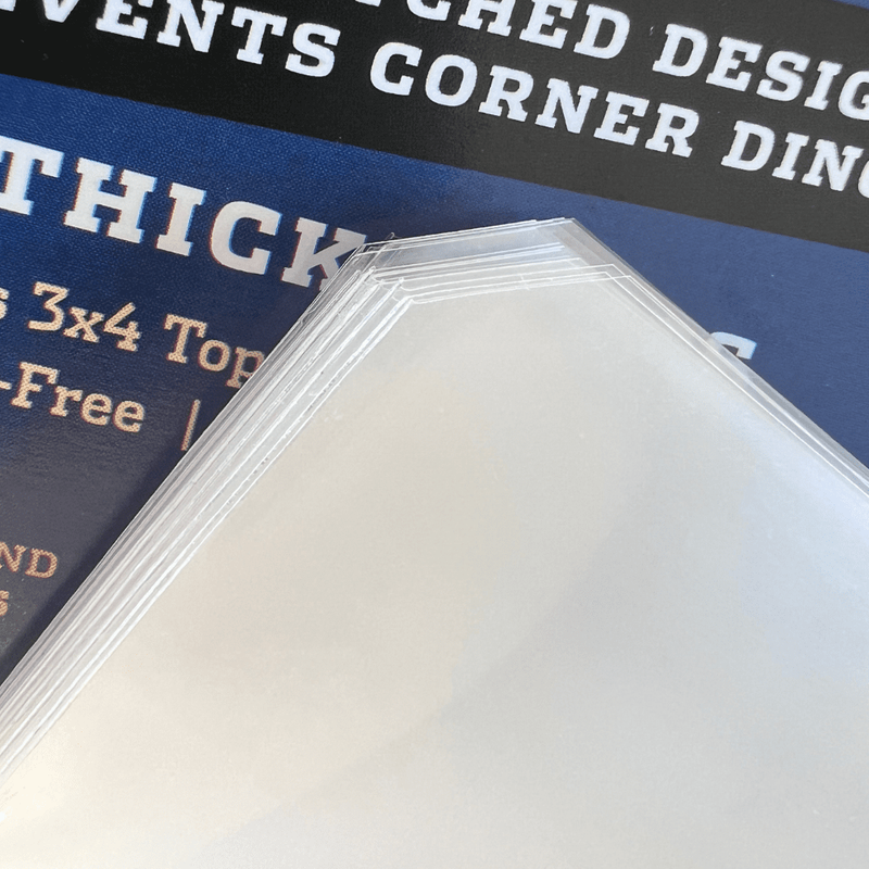 Notched Card Sleeves for Thick Trading Cards Cardboard Gold