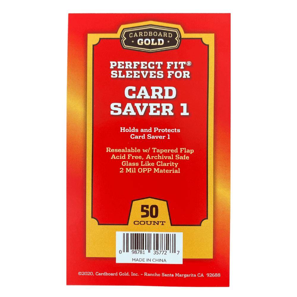 Perfect Fit Sleeves for Card Saver 1 Cardboard Gold
