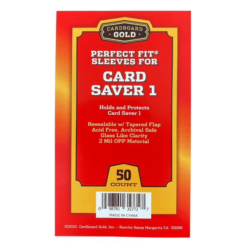 Perfect Fit Sleeves for Card Saver 1 Cardboard Gold