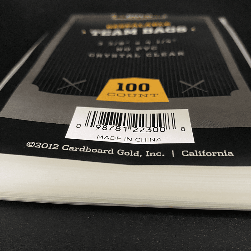 Resealable team bags for standard size trading cards