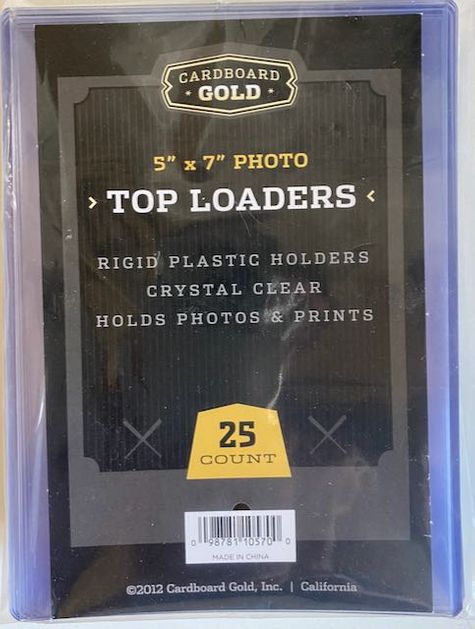 Top-Load 5x7 Photo Holder (Case/500) | Cardboard Gold