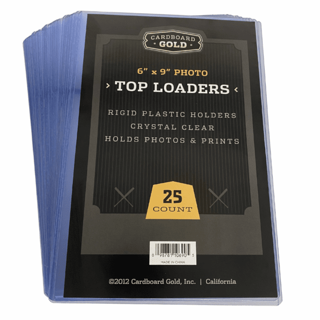TopLoader 6x9 Photo Holder (Case/250) Cardboard Gold