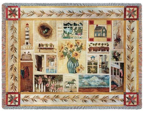 Pure Country Plaid Golf Tapestry Throw – Copriletto/Plaid In Cotone 100% – 137x178 Cm (Verde)