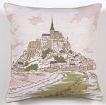 Mont Saint Michel City View Tapestry Cushion Cover - Pop Home Decor Collection cushion cover, H18" x W18"