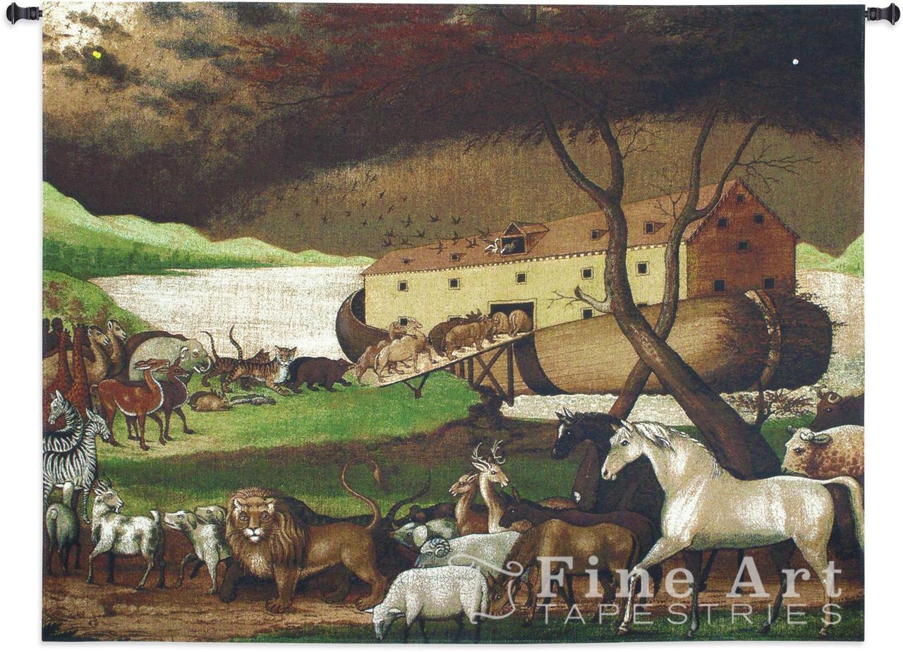 Noahs Ark Traditional Art Tapestry Wall Hanging, H40" x W53"