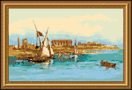 Temple Of Luxor Tapestry Wall Hanging, H24" x W38"