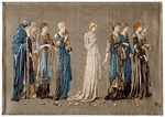 The Marriage Of The Psyche French Tapestry Wall Hanging, H35" x W51"