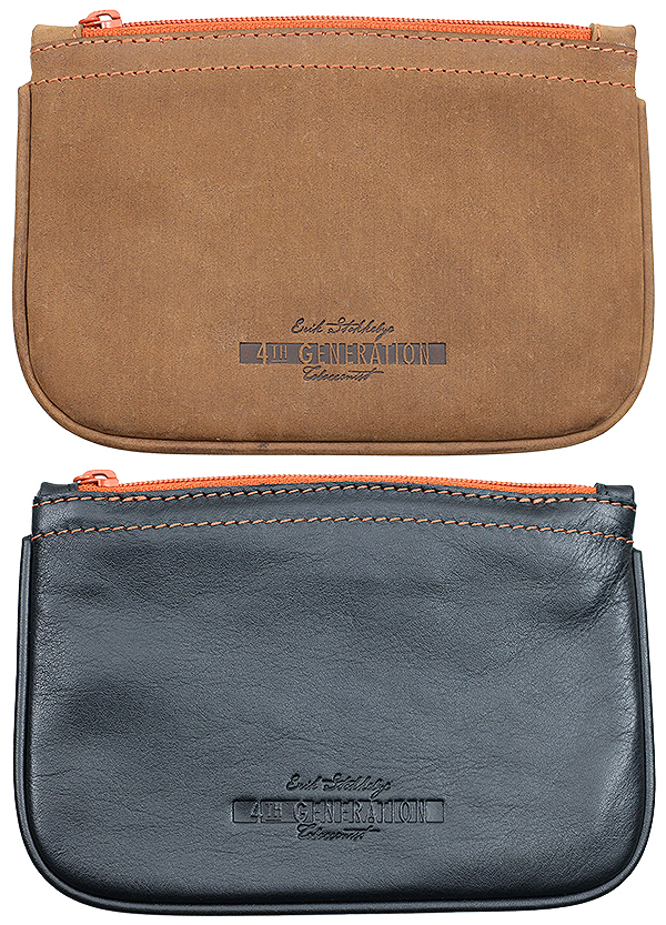 4th Generation Brown Suede or Black Leather Zipper Tobacco Pouch