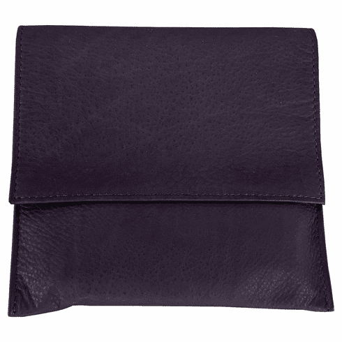Brown Leather Full Size Rollup Tobacco Pouch