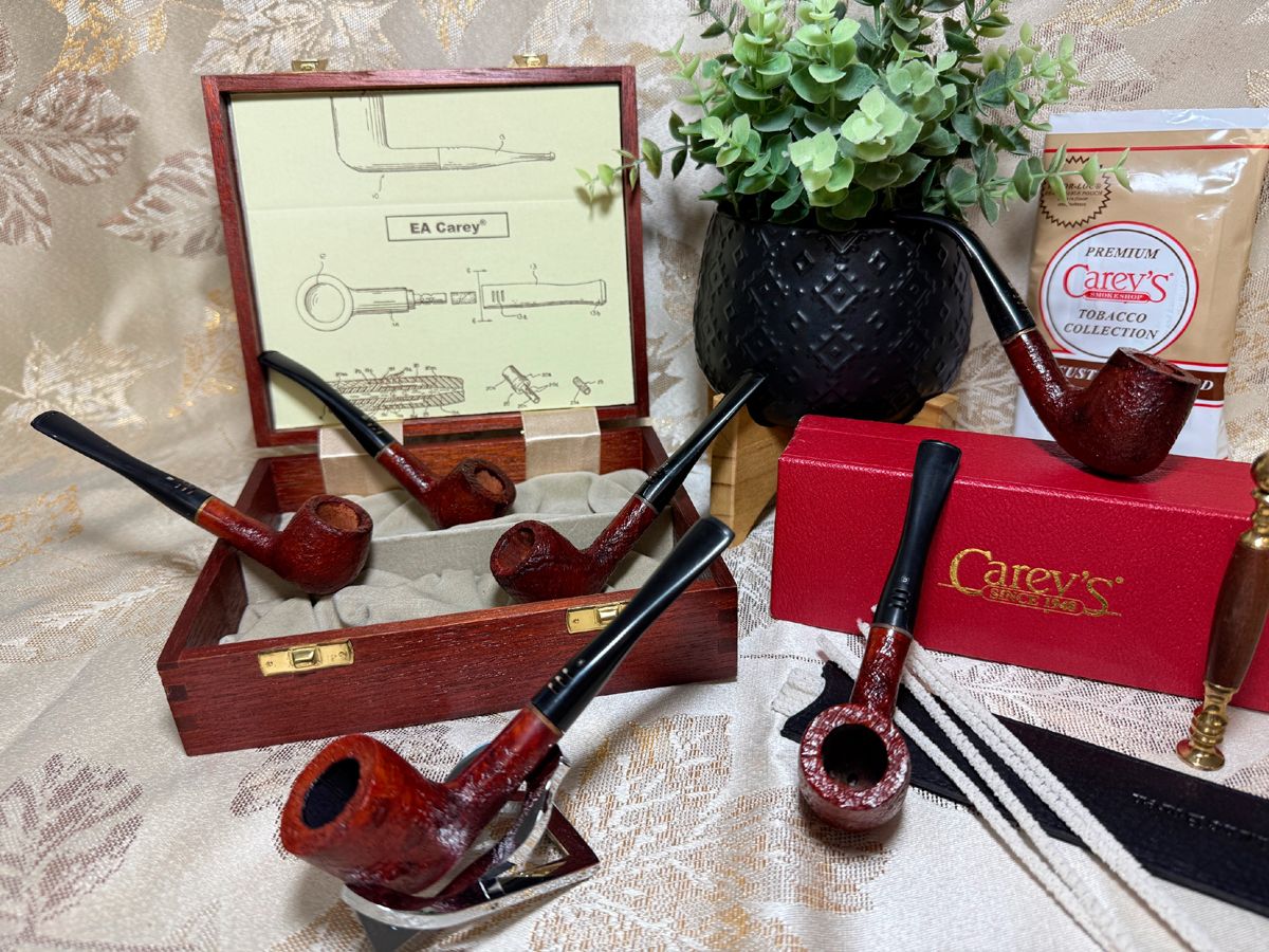 Carey Magic Inch Brown Rustic Featherlight Pipe