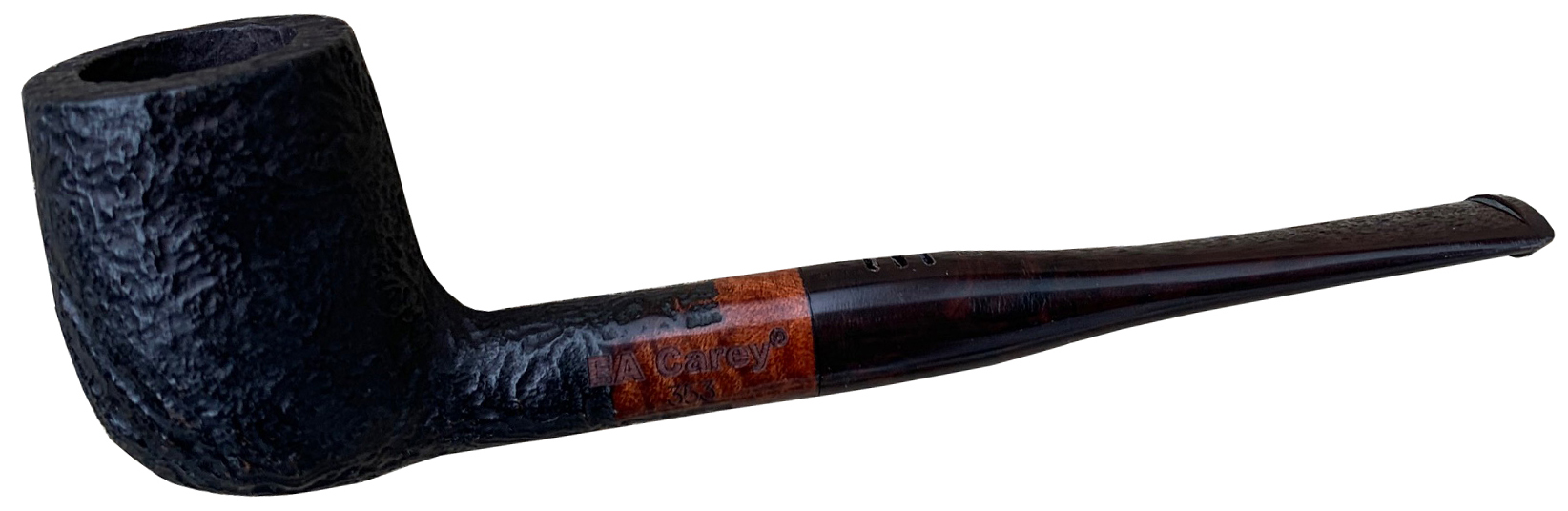 Carey Magic Inch Pipe - Straight Black Rustic Billiard Featherlight