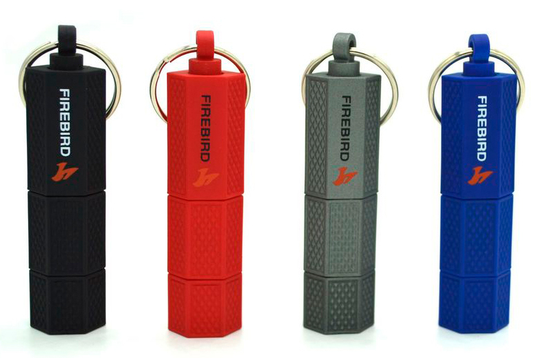 Firebird Double Punch Cigar Cutter Keychain w/Stubble Grip Finish