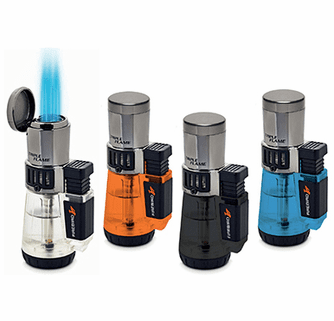 firebird cigarette lighters Firebird Triple Torch Afterburner Cigar Lighter & 1.7 oz Butane Combo Pack