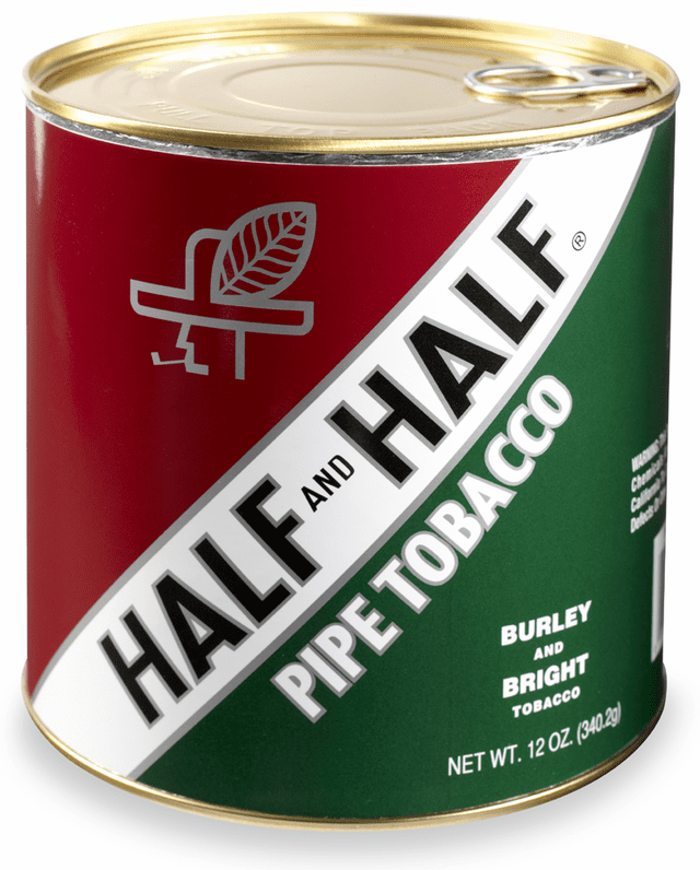 can of tobacco Half & Half Burley & Bright Pipe Tobacco Can & Pouch