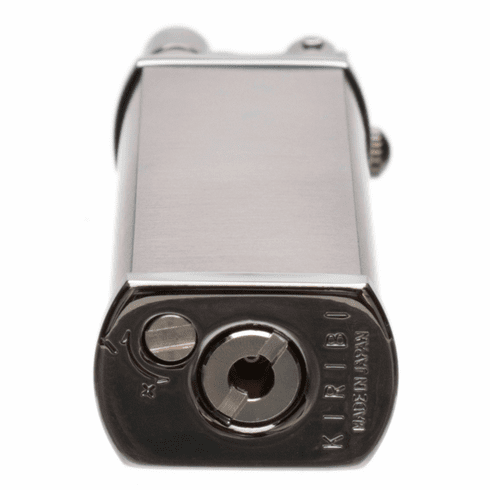 Kenshi Mizo Silver Japanese Pipe Lighter - Refillable Butane Soft-Flame With Adjustable Angled Design