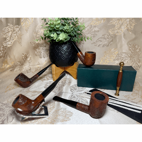Non System Brown Carved Pipe