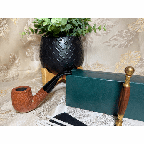 Non System Tan Carved Pipe