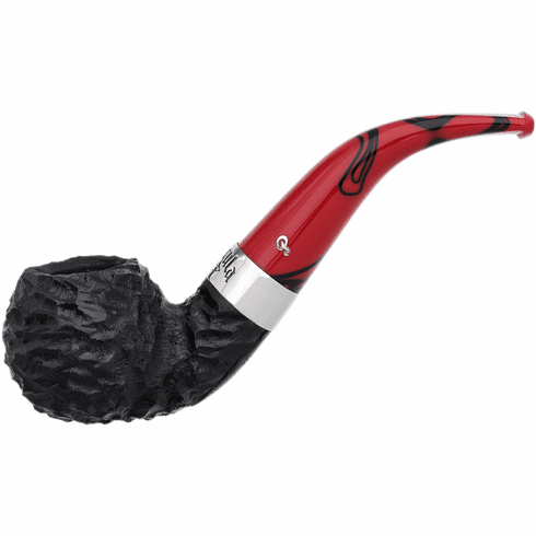 Peterson Rusticated Dracula 03 Bent Apple Pipe