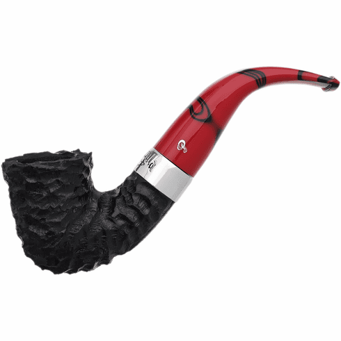 Peterson Rusticated Dracula 05 Bent Dublin Pipe