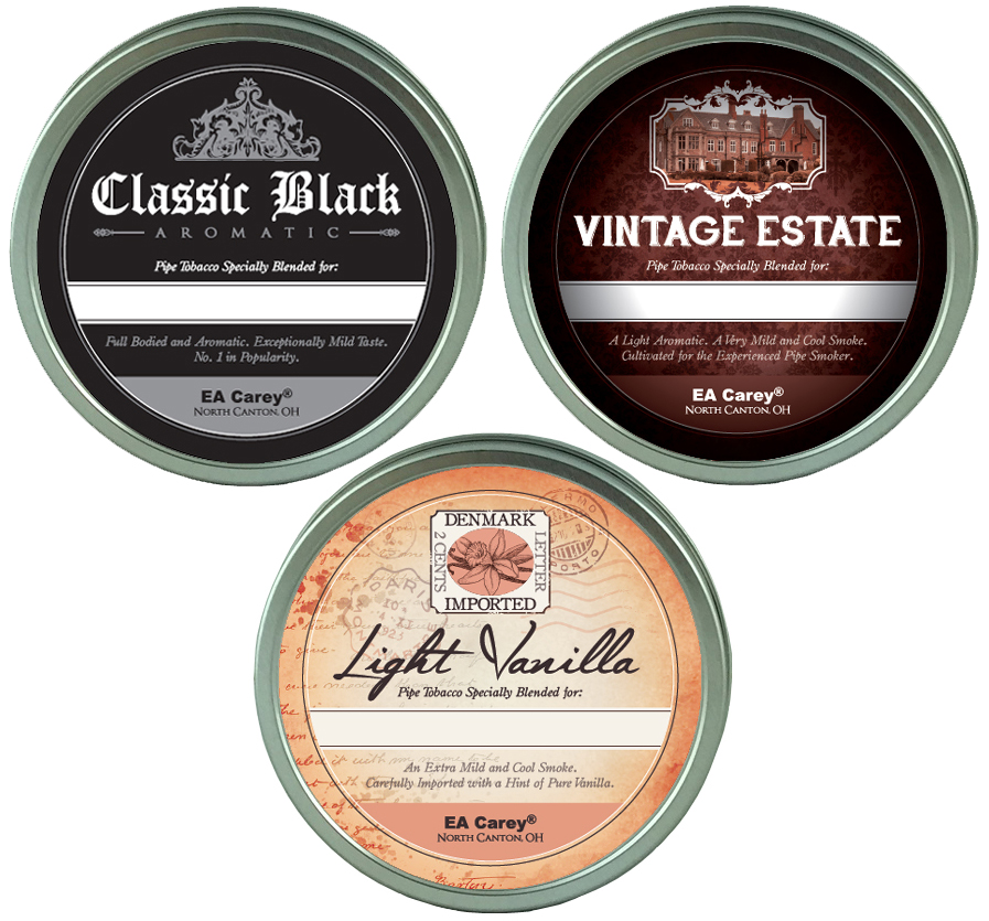 Set of 3 Carey Personalized Tobacco Tins