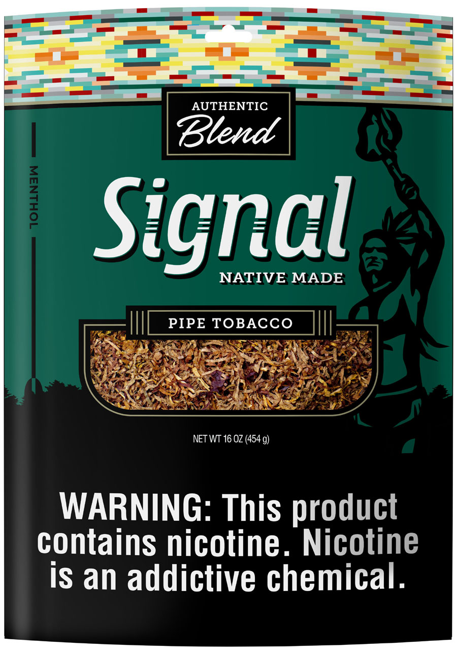 Signal Authentic Blend Native Made Fine Menthol Cut Loose Pipe Tobacco 16 oz Bag