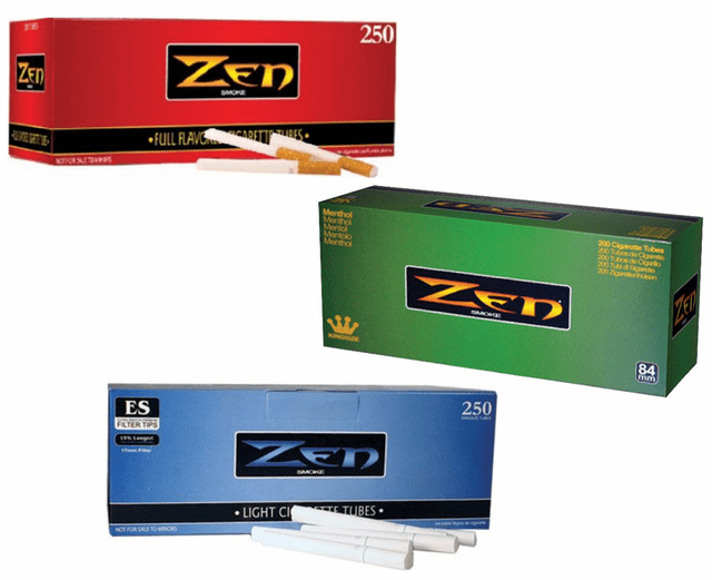 zen light cigarette tubes Zen Smoke Cigarette Tubes with Filters