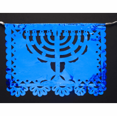 Chanukah Metallic Banner<br> Featured in J Magazine<br>