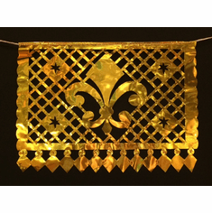 Mardi Gras Metallic <Br>Papel Picado Banner