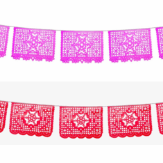 SNOWFLAKE RED or FUSCHIA <br>18 Ft. LARGE Banner<br>Featured in Sunset Magazine