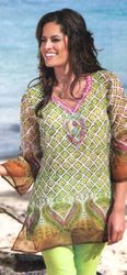 SD8001 Oracle Border Print Tunic SD8001 Oracle Border Print Tunic