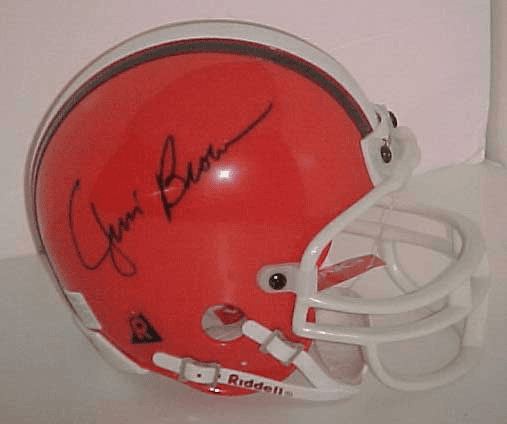 Jim Brown Autographed Helmets