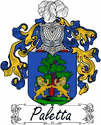 Paletta Family Coat of Arms - Italian