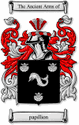 Papillion Code of Arms English Family Shield